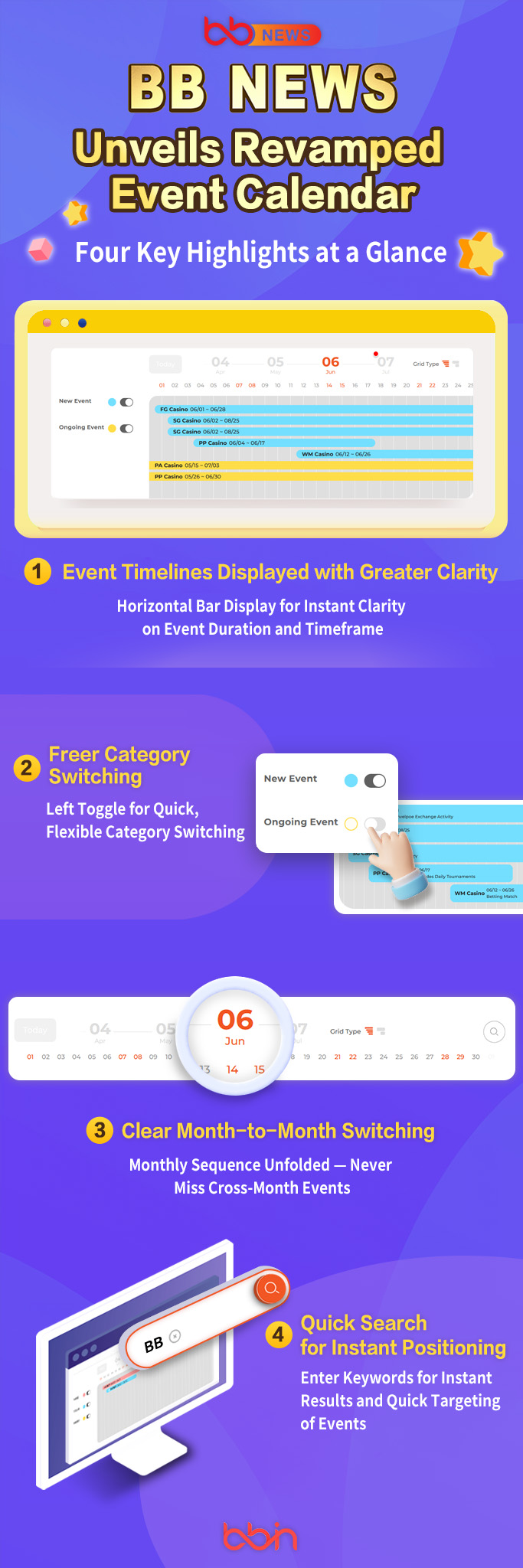 BB NEWS Event Calendar Upgrade